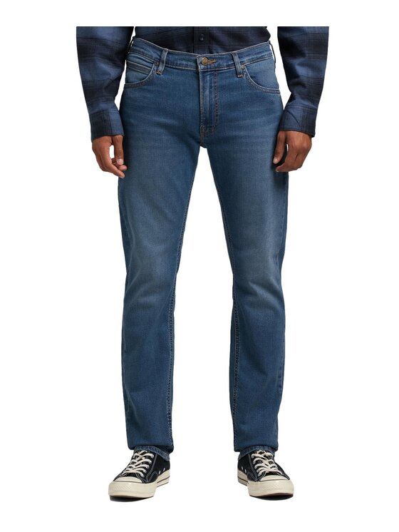 Lee Lee Jeansy DAREN ZIP FLY Niebieski Straight Fit