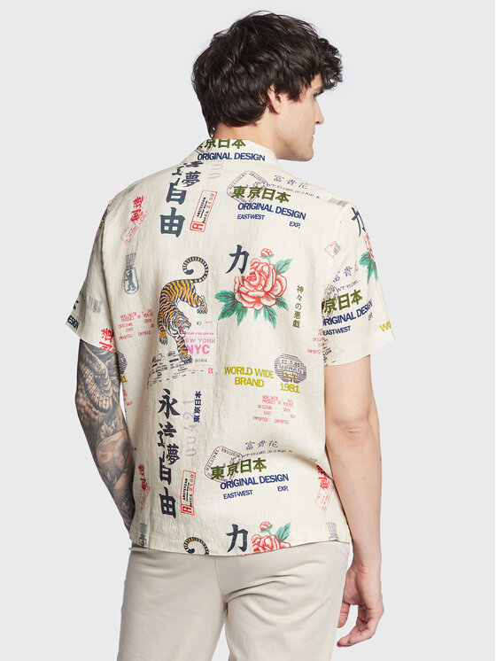 Camicia Island M3GH39 WERX0 Multicolore Slim Fit