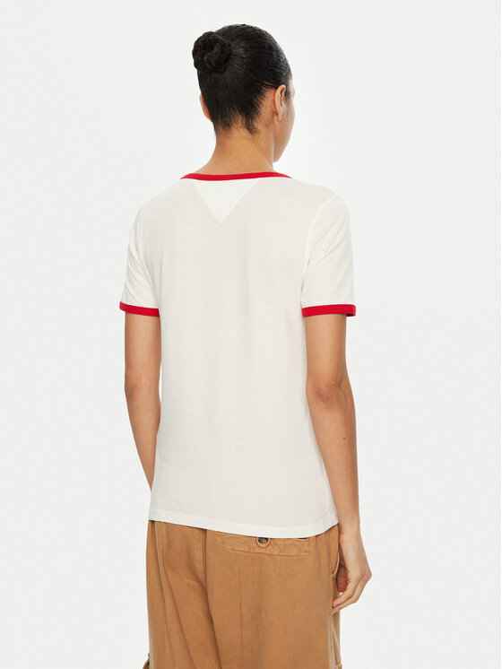 Tommy Jeans Tommy Jeans T-Shirt DW0DW19449 Biały Relaxed Fit