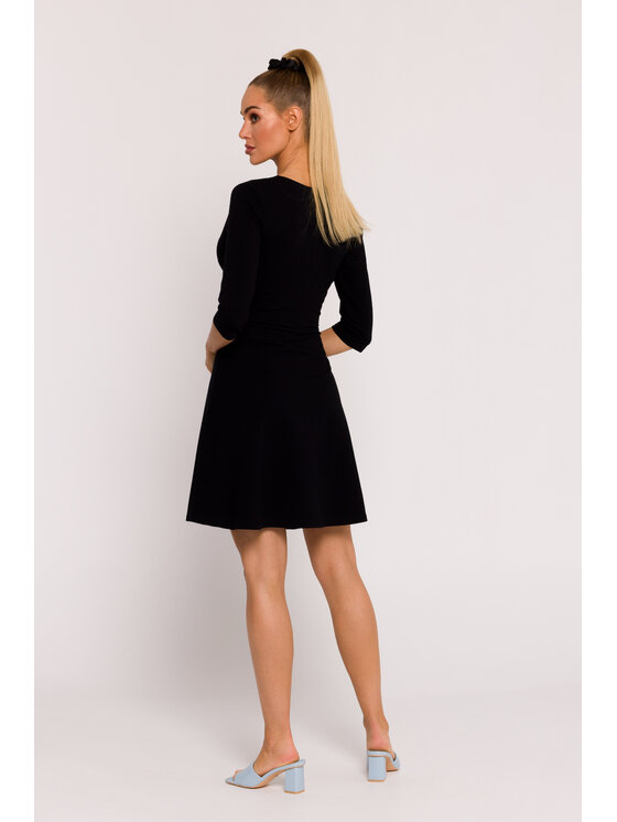 Made of Emotion Made of Emotion Sukienka wieczorowa M786 Czarny Generous Fit