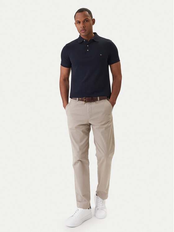 Tommy Hilfiger Tommy Hilfiger Polo särk 1985 MW0MW17771 Tumesinine Slim Fit