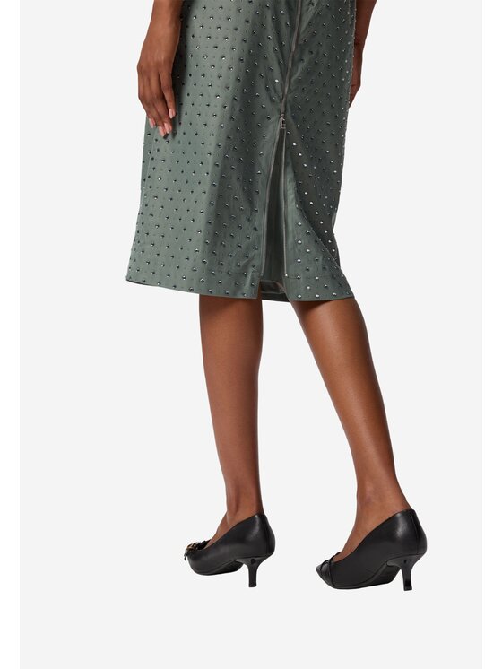 PINKO PINKO Gonna Alona gonna diagonale Verde Regular Fit