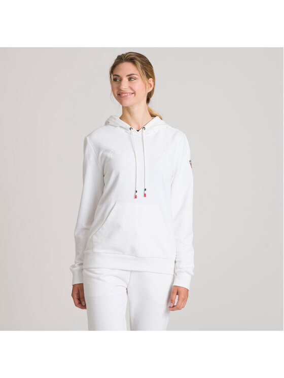 Rossignol Rossignol Bluza W Logo Sweat Hood Ft Biały Regular Fit