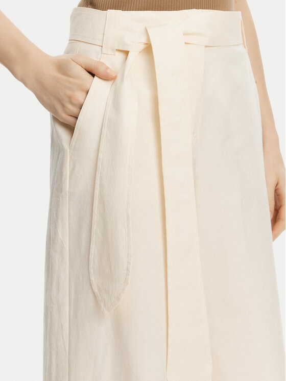 Marella Marella Palazzo kelnės Luca 2513131032 Écru Wide Leg