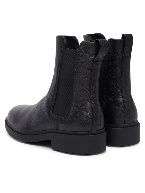 Calvin Klein Calvin Klein Μποτάκια με λάστιχο Dress Lug Chelsea Boot Lth YM0YM01389 Μαύρο