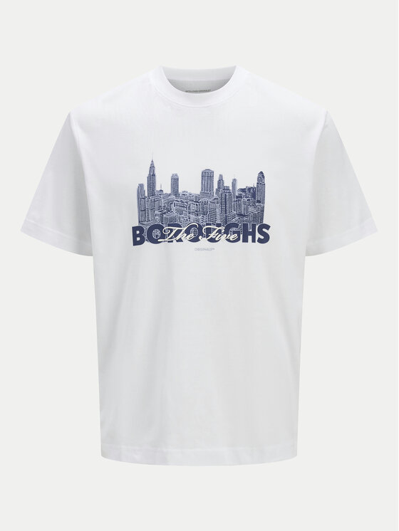 Jack&Jones Jack&Jones T-shirt Boston 12272981 Bijela Relaxed Fit