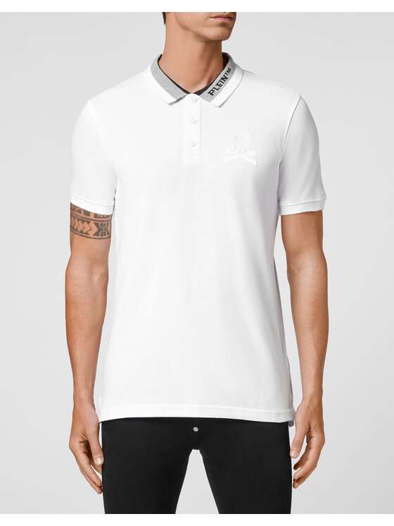 PHILIPP PLEIN PHILIPP PLEIN Polo 10407 Bianco Slim Fit