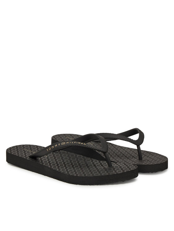 Tommy Hilfiger Tommy Hilfiger Σαγιονάρες Hilfiger Strap Beach Sandal FW0FW08736 Μαύρο