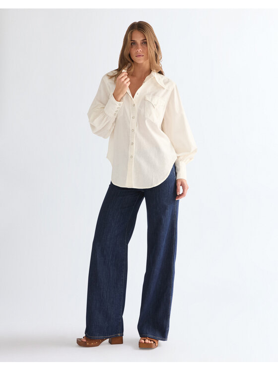 Wrangler Wrangler Koszula EXAGGERATED WESTERN Biały Relaxed Fit