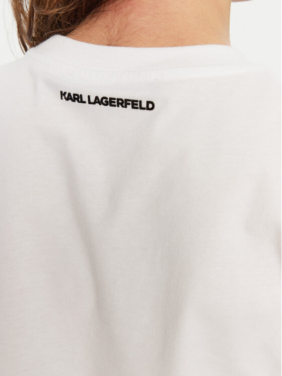 KARL LAGERFELD KARL LAGERFELD Marškinėliai A1W17025 Balta Relaxed Fit