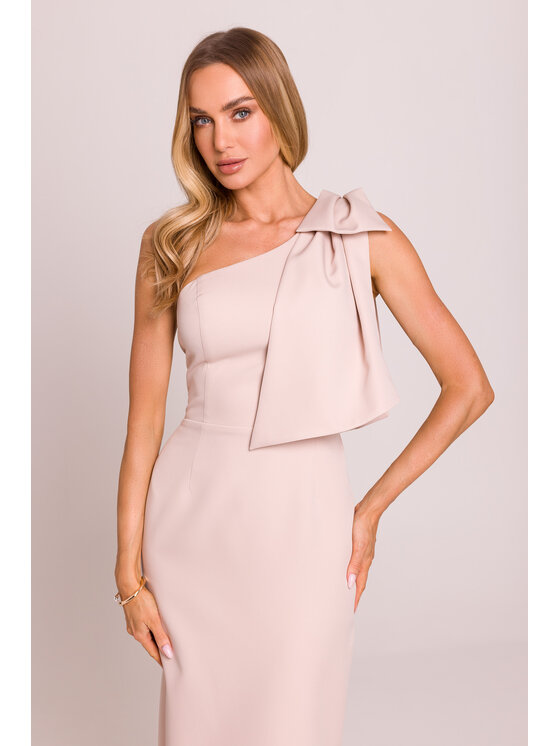 Made of Emotion Made of Emotion Sukienka wieczorowa M847 Beżowy Premium Fit