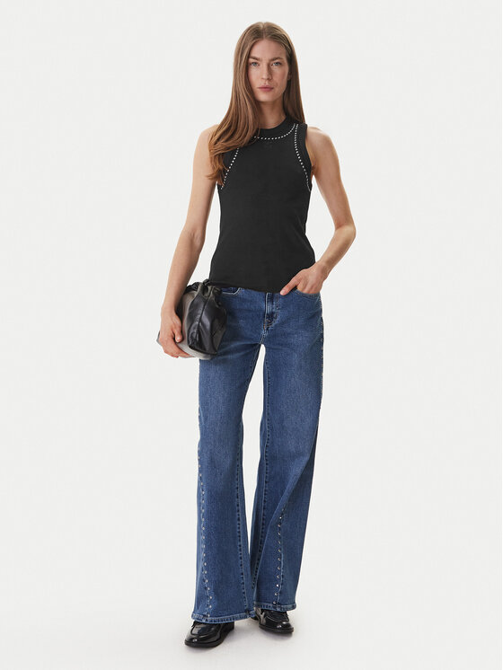 DKNY DKNY Top DJ5T1694 Čierna Slim Fit