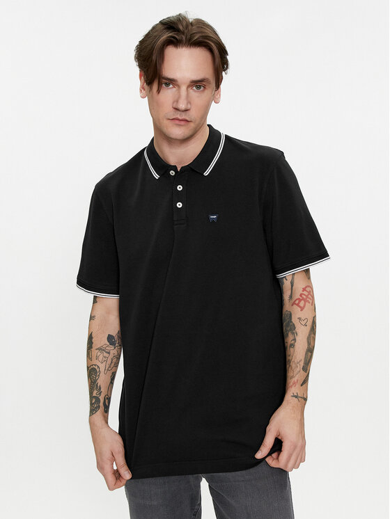 Wrangler Wrangler Pólóing 112350404 Fekete Regular Fit