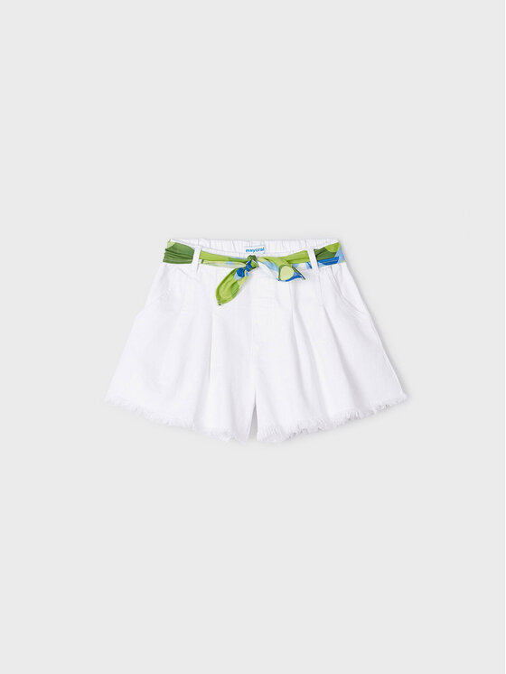 Mayoral Mayoral Pantaloncini di tessuto 3209 Bianco