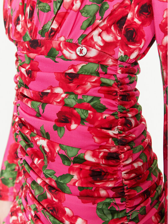 Kontatto Kontatto Коктейльна сукня MG5004 Рожевий Slim Fit
