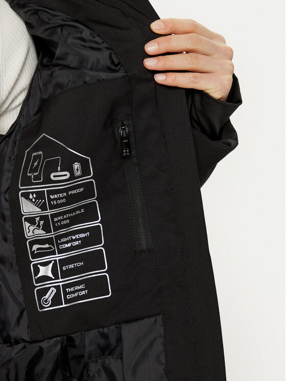 Aulp Aulp Skijaška jakna Velda Crna Slim Fit