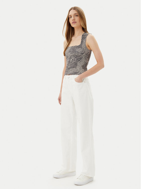 Vila Vila Τζιν Palma 14105535 Λευκό Wide Leg