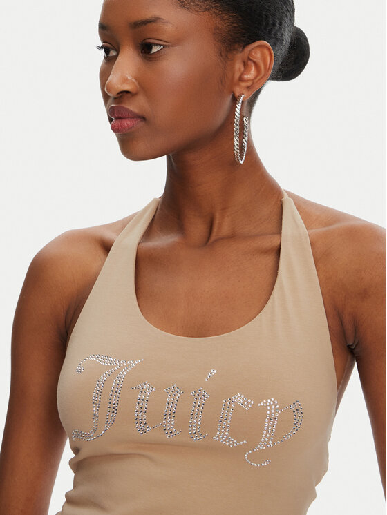 Juicy Couture Juicy Couture Top Tied JCWCT125306 Bej Slim Fit