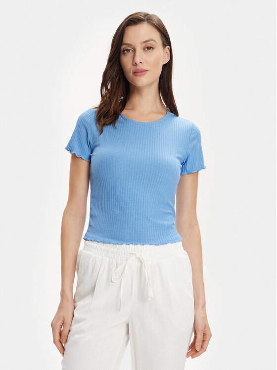 ONLY Tricou Emma 15201206 Albastru Regular Fit