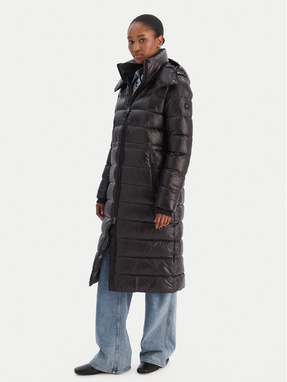 Tommy Hilfiger Geacă din puf Gloss WW0WW47356 Negru Regular Fit
