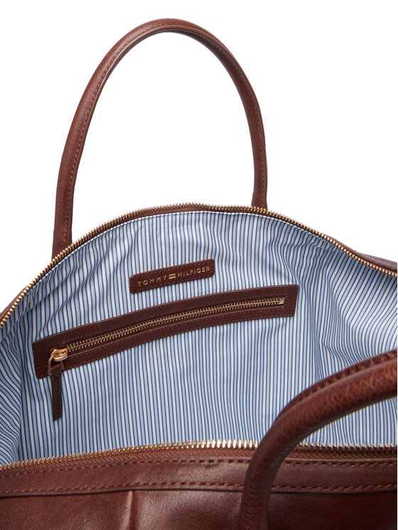 Tommy Hilfiger Tommy Hilfiger Torba za vikend Th Casual Leather Duffle AM0AM14745 Rjava