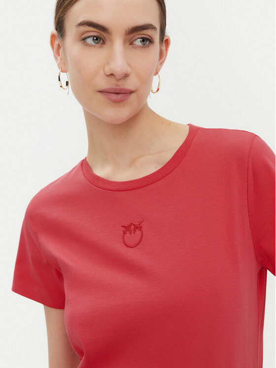 PINKO PINKO T-Shirt 100355 A2HN Czerwony Regular Fit