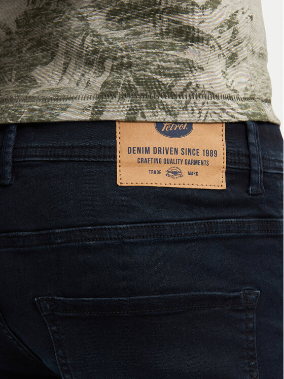Petrol Industries Petrol Industries Jeans kratke hlače M-1050-SHO002 Mornarsko modra Regular Fit