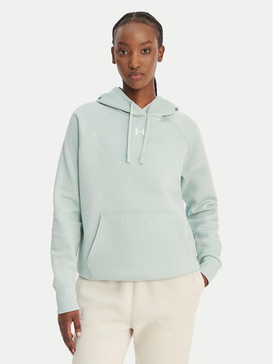 Under Armour Bluza Ua Rival 1379500 Zielony Loose Fit