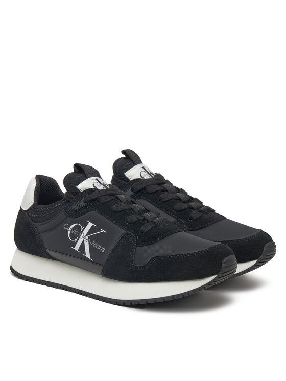 Calvin Klein Jeans Calvin Klein Jeans Tenisice Runner Sock Laceup Ny-Lth W YW0YW00840 Crna