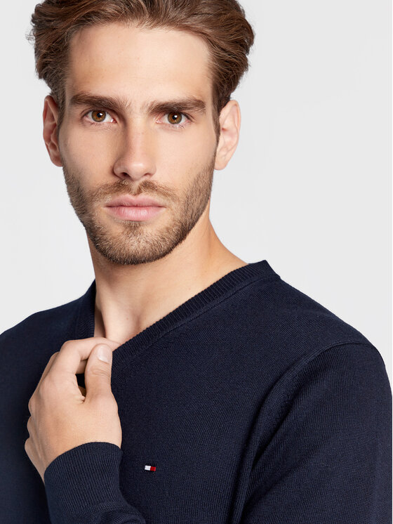 Tommy Hilfiger Tommy Hilfiger Megztinis MW0MW28047 Tamsiai mėlyna Regular Fit