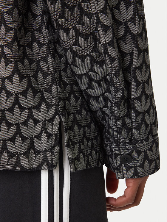 adidas adidas дънкова риза Monogram KC6379 Сив Loose Fit