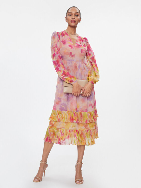 TWINSET TWINSET Rochie de vară 241TP2590 Roz Regular Fit