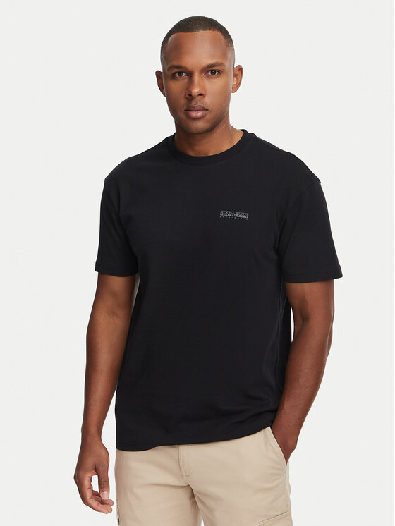 Napapijri Tricou Yourte NP0A8AU2 Negru Relaxed Fit
