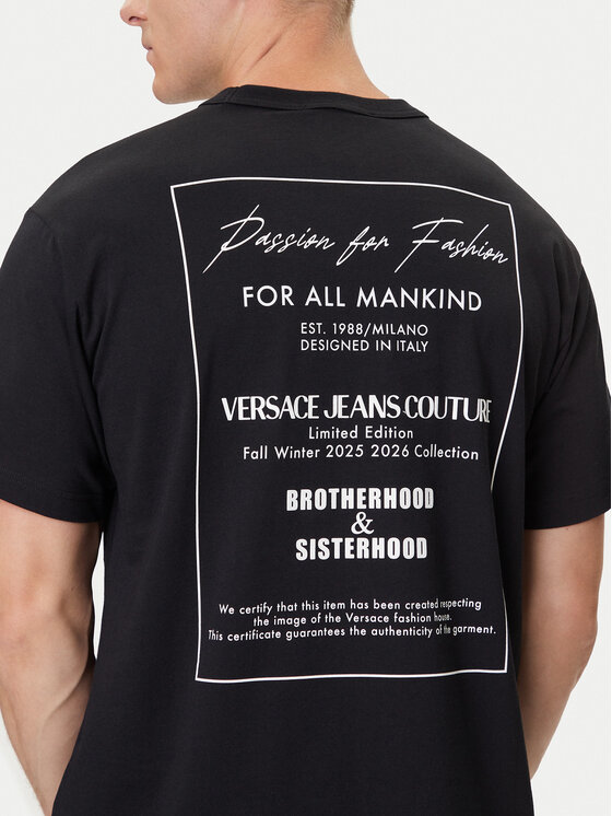 Versace Jeans Couture Versace Jeans Couture T-Shirt 79GAHE10 CJ00E Czarny Regular Fit