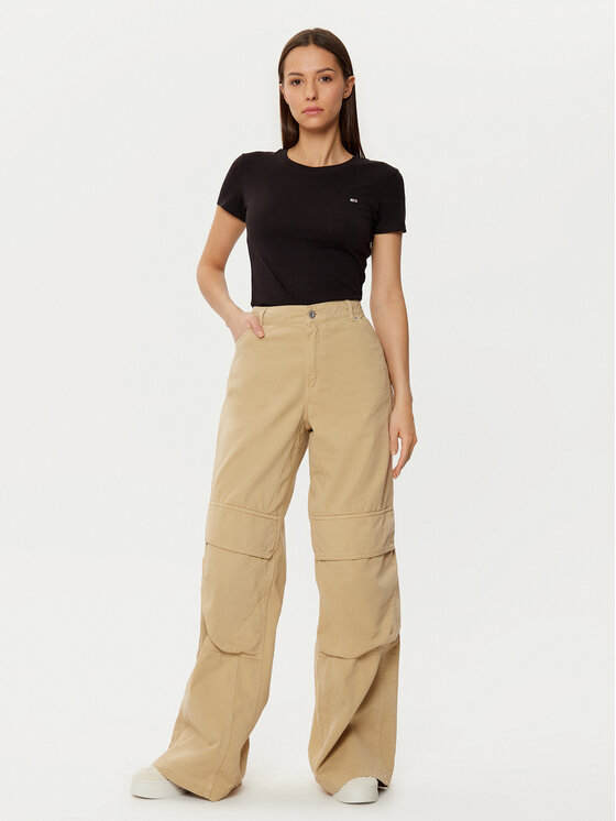 Tommy Jeans Tommy Jeans Marškinėliai DW0DW20459 Juoda Slim Fit