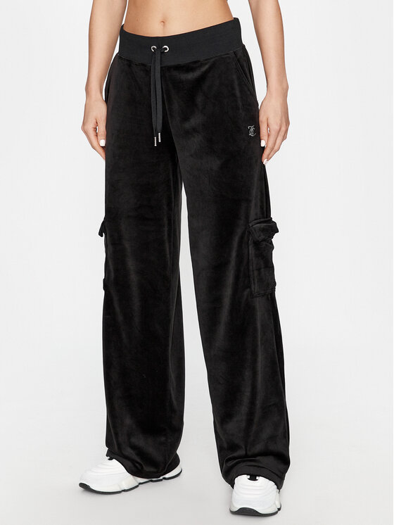 Juicy Couture Juicy Couture Melegítő alsó Audree JCWBJ23334 Fekete Loose Fit