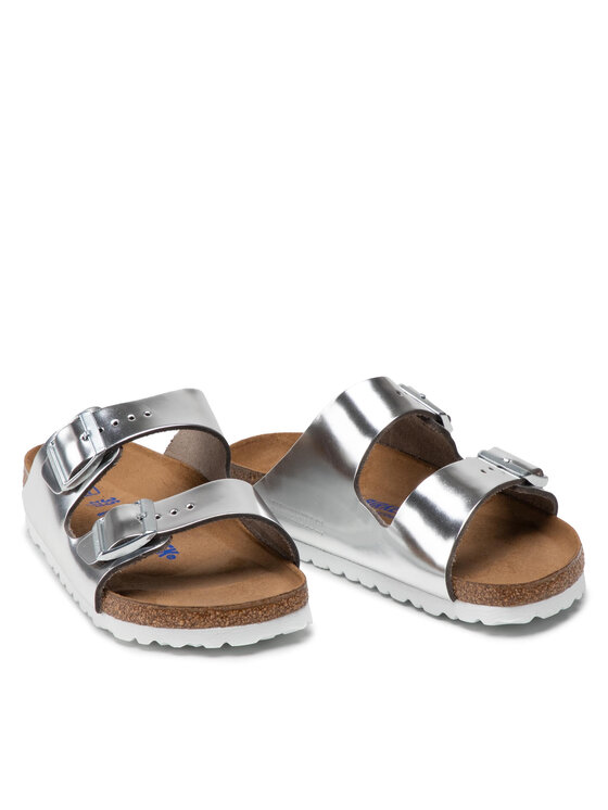Birkenstock Birkenstock Papucs Arizona Metallic 1005961 Ezüst