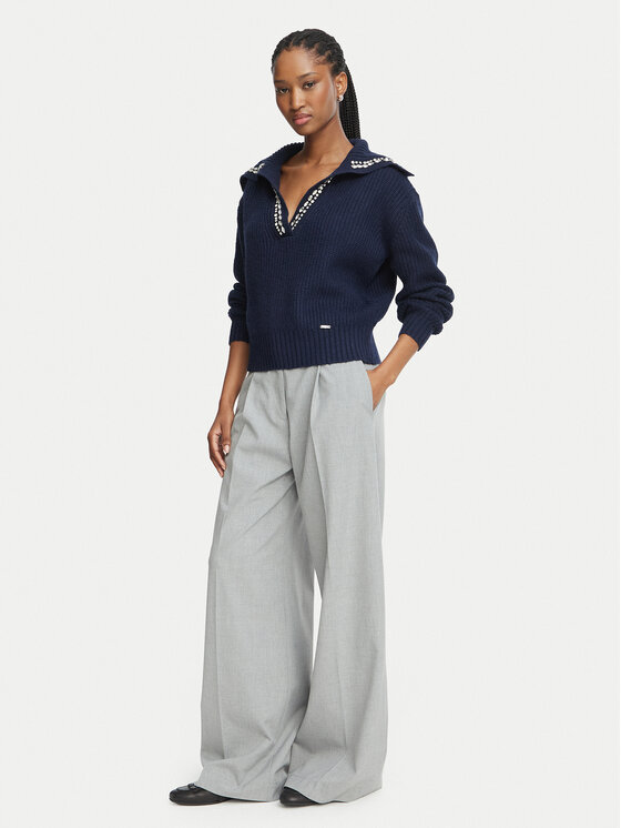 Fracomina Fracomina Maglione FP26WT7049K460D9 Blu scuro Regular Fit