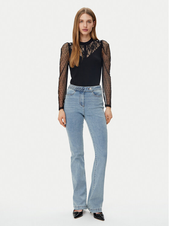 Morgan Morgan Bluse 251-TSAGE Schwarz Regular Fit