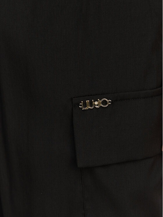 Liu Jo Beachwear Liu Jo Beachwear Pantaloni di tessuto VA6034 T2920 Nero Relaxed Fit