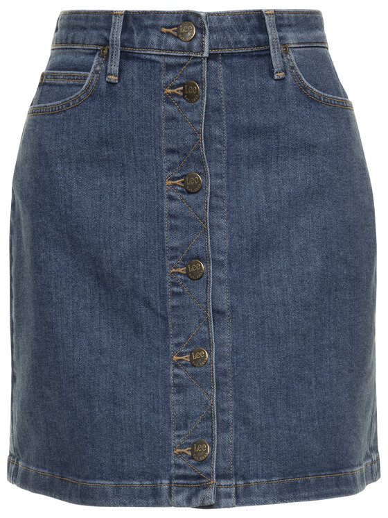 Lee Lee Gonna di jeans A Line L38NMG44 112108286 Blu scuro Regular Fit