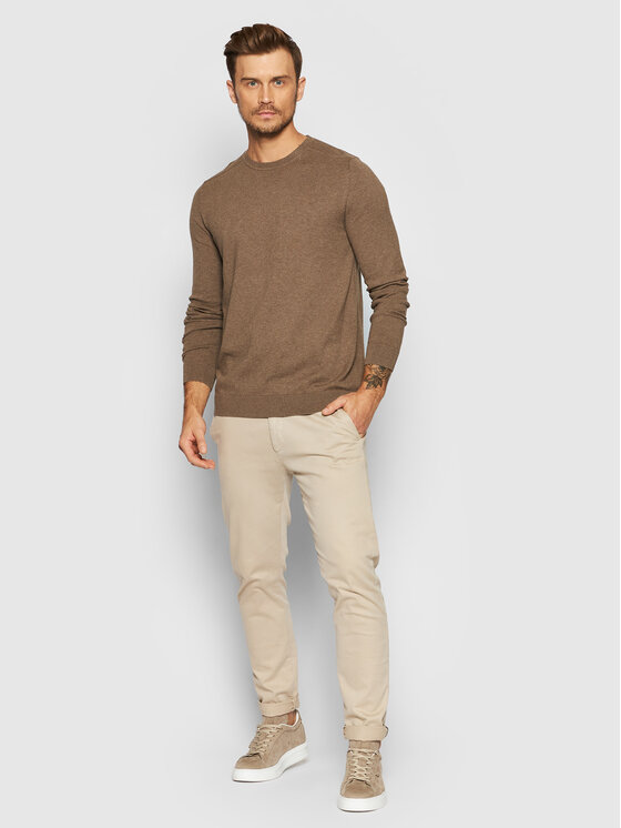 Selected Homme Selected Homme Sweter Berg 16074682 Brązowy Regular Fit