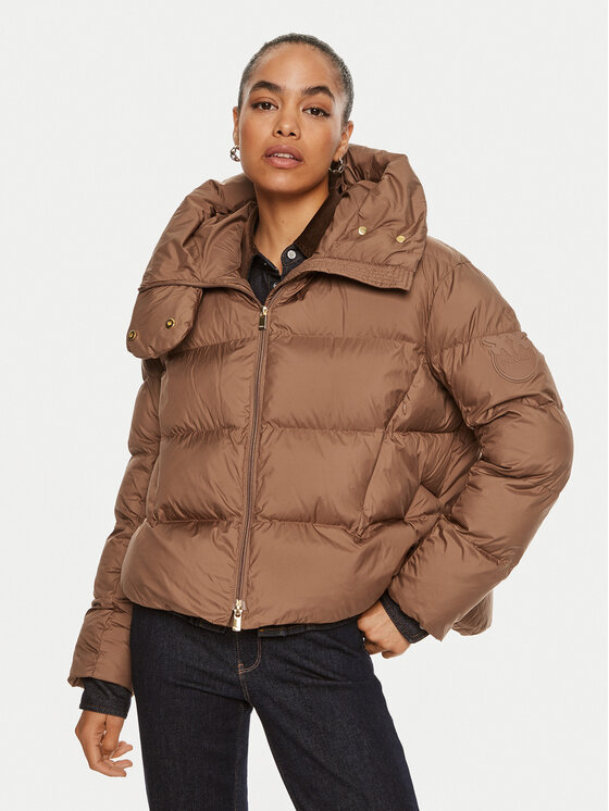 PINKO PINKO Žieminė striukė Giza 101602 A1ZV Ruda Regular Fit
