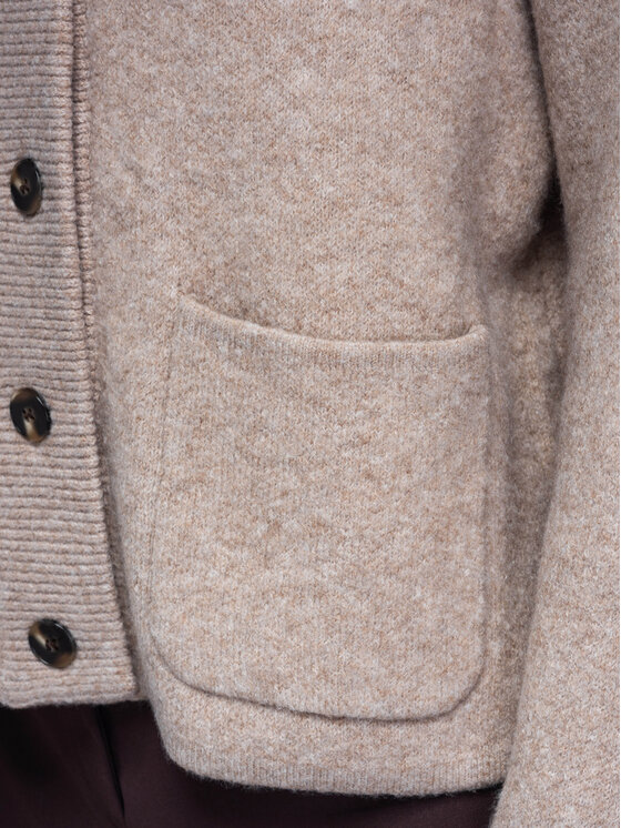 Ombre Ombre Sweter OW-SW-E0020 Beżowy Relaxed Fit