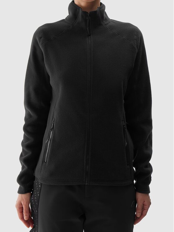 4F 4F Felpa di pile 4FWAW24TFLEF272-20S Nero Regular Fit