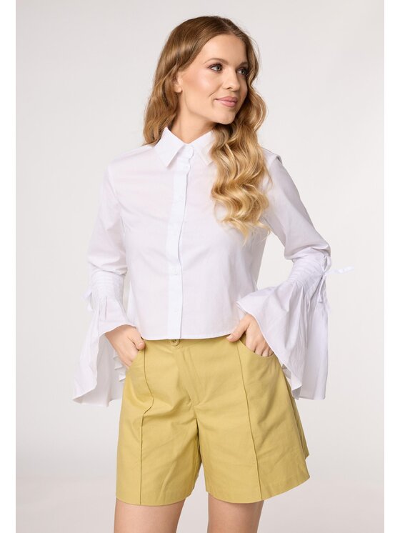 LAURELLA LAURELLA Bluzka Laurella 2VA004100 Biały Regular Fit