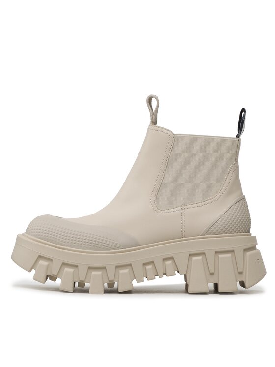 Tommy Jeans Tommy Jeans Kotníková obuv s elastickým prvkem Rubber Rain EN0EN02234 Écru