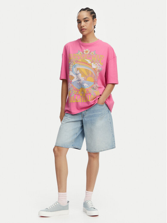 Billabong Billabong Tričko Summer Of Love EBJZT00592 Ružová Loose Fit