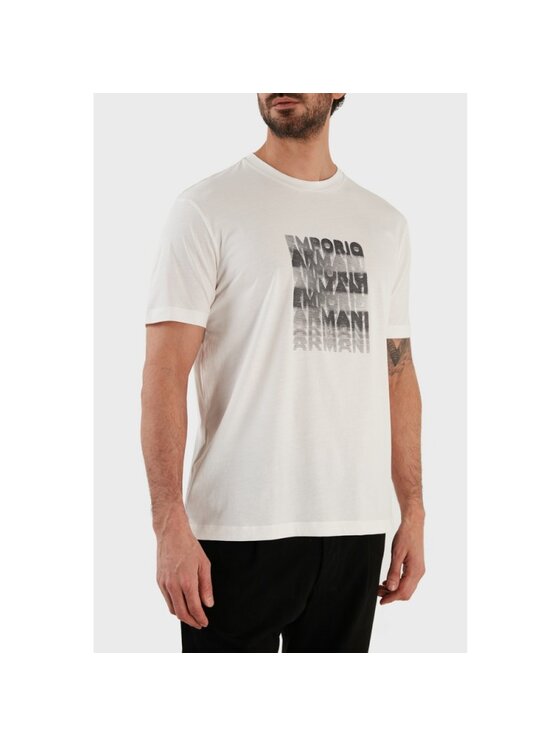 Emporio Armani Emporio Armani T-Shirt 3R1TDE 1JPZZ Biały Regular Fit