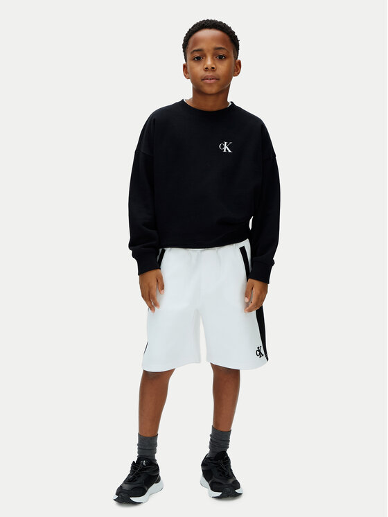 Calvin Klein Jeans Calvin Klein Jeans Pantaloni scurți sport LVCKSJC28B Alb Relaxed Fit